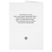 43. Verwendung für Fruitcake Holiday Grußkarte (Hinten)