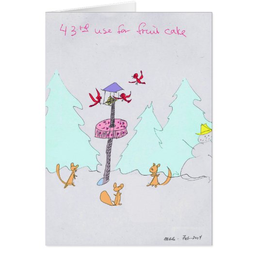 43. Verwendung für Fruitcake Holiday Grußkarte (Vorne)