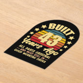 43 Years Ago All Parts Original 43th Birthday Acryleinladungen (Ablage )