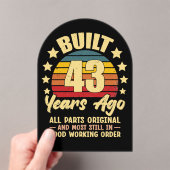 43 Years Ago All Parts Original 43th Birthday Acryleinladungen (Insitu (Handheld))