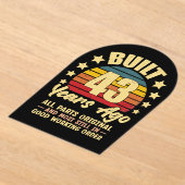 43 Years Ago All Parts Original 43th Birthday Acryleinladungen (Ablage )