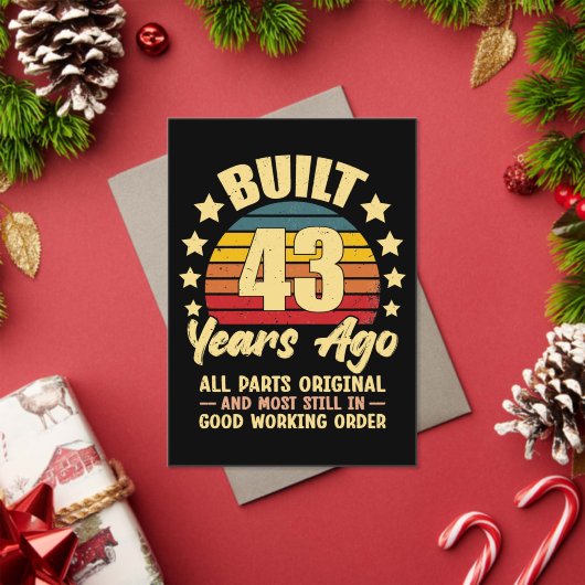 43 Years Ago All Parts Original 43th Birthday Acryleinladungen (Insitu (Feiertag))