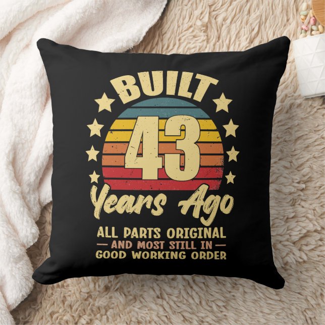 43 Years Ago All Parts Original 43th Birthday Kissen (Decke)