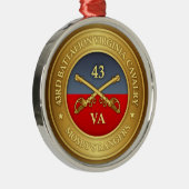 43rd Battalion, Virginia Cavalry (Mosby's Rangers) Silbernes Ornament (Rechts)