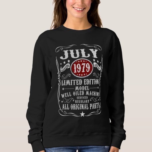 43rd Birthday Decoration Legends Were Born In July Sweatshirt (Vorderseite)