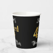 43rd Birthday Party — Fancy Script, Falsch Gold Lo Pappbecher (Links)