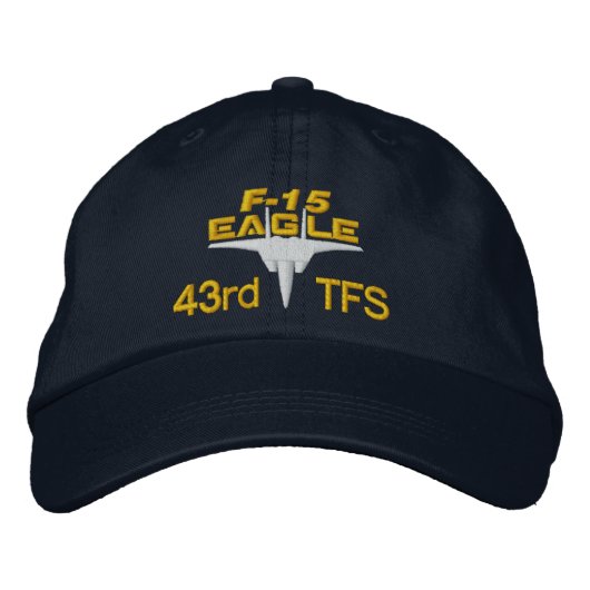 43TFS F-15 High Tech Eagle Golf Hat Bestickte Baseballkappe (Vorderseite)