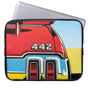 442 Muscle Car Heckflügel Pop Art Retro Druck Laptopschutzhülle