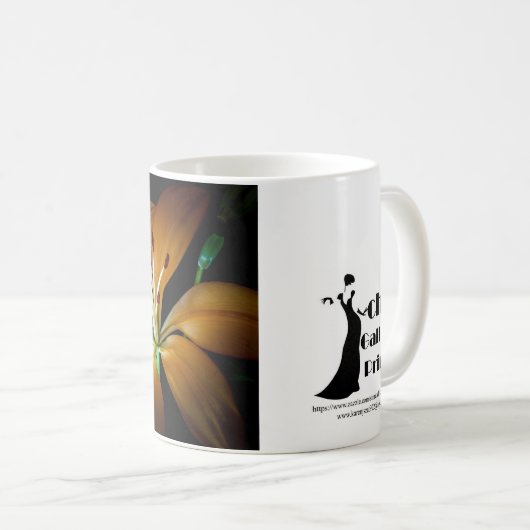 4448-Orange Lily Kaffeetasse (VorderseiteRechts)