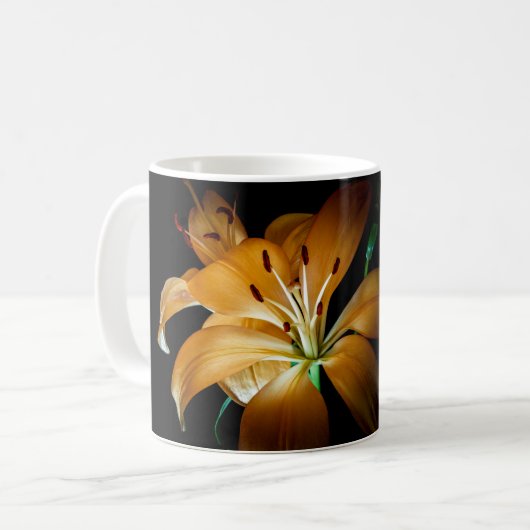 4448-Orange Lily Kaffeetasse (Vorderseite Links)