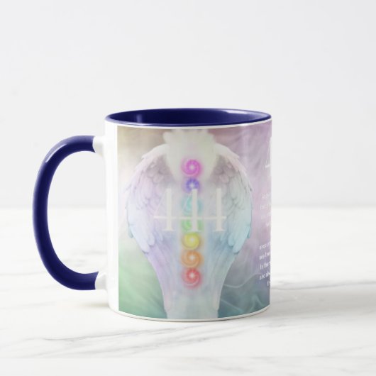 444 Engel Numbers Chakra Angels Wings Kaffee Tasse (Links)