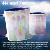 444 Engel Numbers Chakra Angels Wings Kaffee Tasse