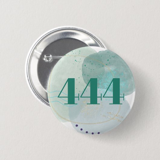 444 Engel-Zahl göttliche Schutzbejahung Button (Vorne & Hinten)