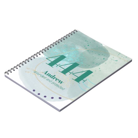 444 Engel-Zahl göttliche Schutzbejahung Notizblock (Linke Seite)