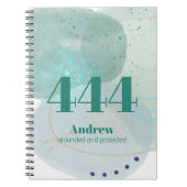 444 Engel-Zahl göttliche Schutzbejahung Notizblock (Vorderseite)