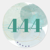 444 Engel-Zahl göttliche Schutzbejahung Runder Aufkleber (Vorderseite)
