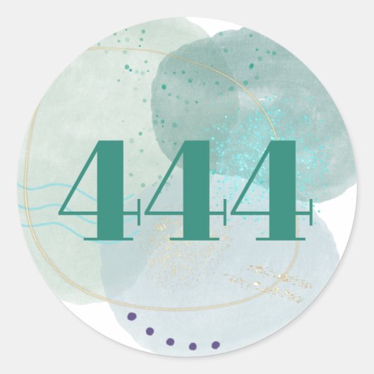 444 Engel-Zahl göttliche Schutzbejahung Runder Aufkleber (Vorderseite)