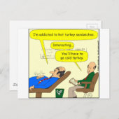 444 kalter Truthühner Cartoon Postkarte (Vorne/Hinten)