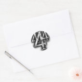 444 rund runder aufkleber (Umschlag)