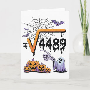 4489 Quadratwurzel 67 Mathematiklehrer Halloween-K Karte