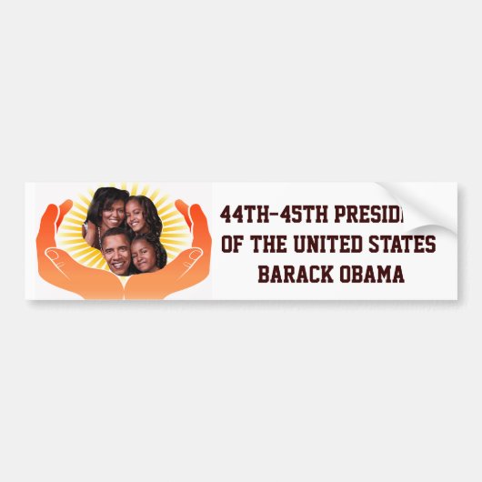 44.-45. Präsident Barack Obama_ Autoaufkleber (Vorne)