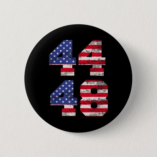 44 48 Obama 2028 48. US-Präsident Flagge Button (Vorderseite)