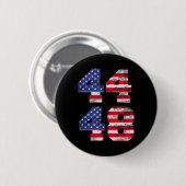 44 48 Obama 2028 48. US-Präsident Flagge Button (Vorne & Hinten)
