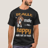 44 Beagle machen mich glücklich T-Shirt (Vorderseite)