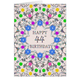 44. Geburtstag Abstrakte Blume