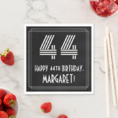 44. Geburtstag: Art Deco Inspiriert Look "44" + Na Serviette (Beispiel)