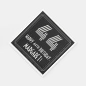 44. Geburtstag: Art Deco Inspiriert Look "44" + Na Serviette (Ecke)