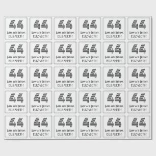 44. Geburtstag: Art Deco Inspiriert Stil "44" + Na Geschenkpapier