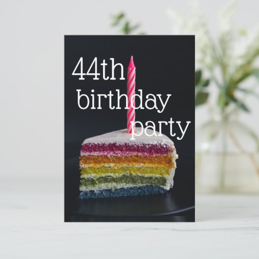 44. Geburtstag Einladung (Stehend Vorderseite)
