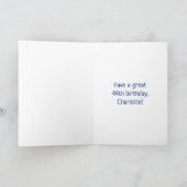 44. Geburtstag: Farbige Musiksymbole + Regenbogen Karte (Innenseite)