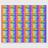 44. Geburtstag: Farbiges, lustiges Regenbogenmuste Geschenkpapier (Flach)