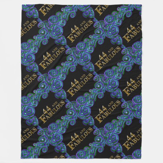 44. Geburtstag Fleecedecke (Vorderseite)