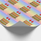 44. Geburtstag: Fun Cake and Candles + Individuell Geschenkpapier (Ecke)