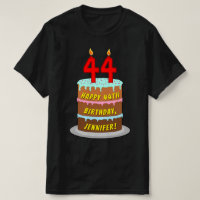 44. Geburtstag — Fun Cake & Candles, w/Individuell