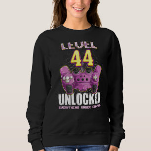 44. Geburtstag Gamer Boys Girls 44 Jahre alt Stufe Sweatshirt