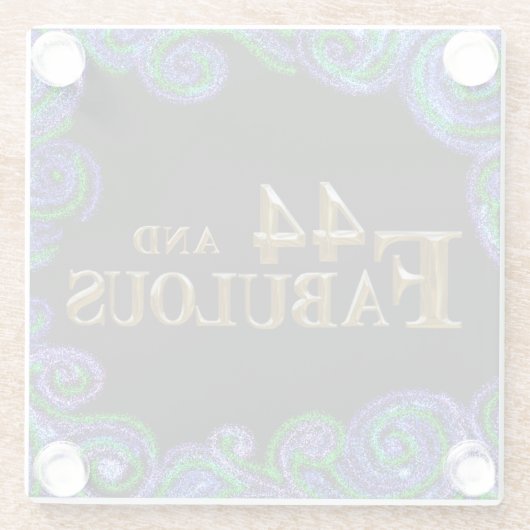 44. Geburtstag Glasuntersetzer (Rückseite)