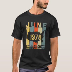44. Geburtstag Juni 1978 44 Jahre Phantastisch T-Shirt