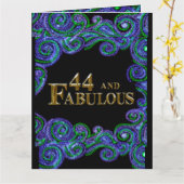 44. Geburtstag Karte (Gelbe Blume)