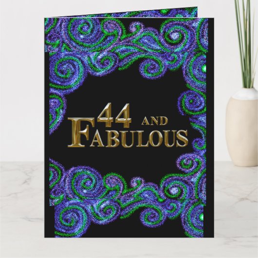 44. Geburtstag Karte (Vorderseite)