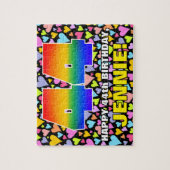 44. Geburtstag — Spaß, liebevolle Herzformen + "44 Puzzle (Vertikal)