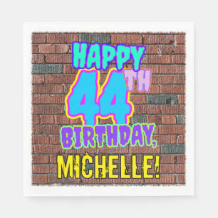 44. Geburtstag ~ Spaß, Urban Graffiti Inspiriert L Serviette