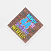 44. Geburtstag ~ Spaß, Urban Graffiti Inspiriert L Serviette (Ecke)