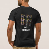 44. Geburtstag T - Shirt mit Kerzen (Rückseite)