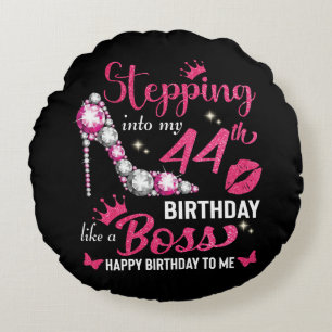 44. Geburtstag wie ein Chef-T - Shirt Rundes Kissen