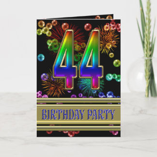 44. Geburtstags-Party Einladung