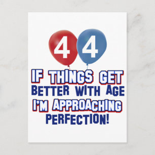 44. Geburtstagsdesign Postkarte